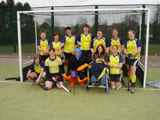 Chiltern 1st XI at Bishops Stortford 13/4/13 posing together infront of a goal